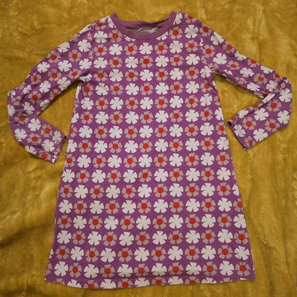 Hanna Andersson Purple Dress with Floral Accents